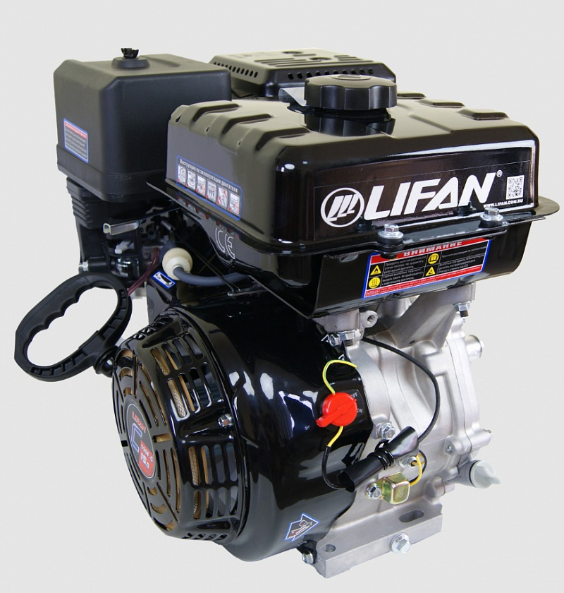 Бензиновый двигатель Lifan 190F-C PRO (15 л.с., вал 25 мм) катушка 18 А 12В