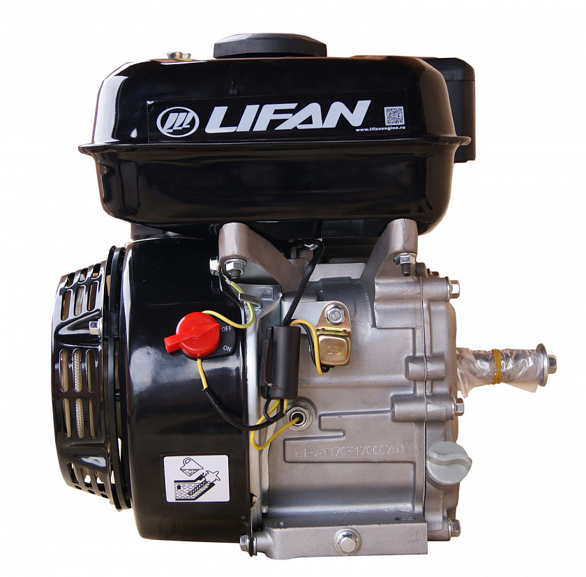 Бензиновый двигатель Lifan 170F (7 л.с., вал 20 мм)