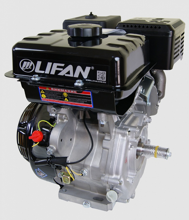 Бензиновый двигатель Lifan 190F-C PRO (15 л.с., вал 25 мм) катушка 18 А 12В
